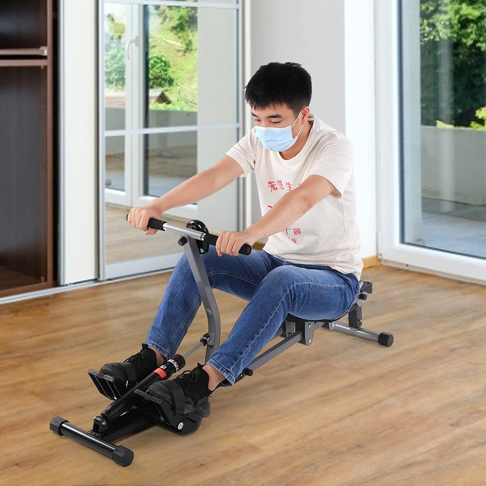 Amazon | シーテッドローイングマシン メタルフレームローイング