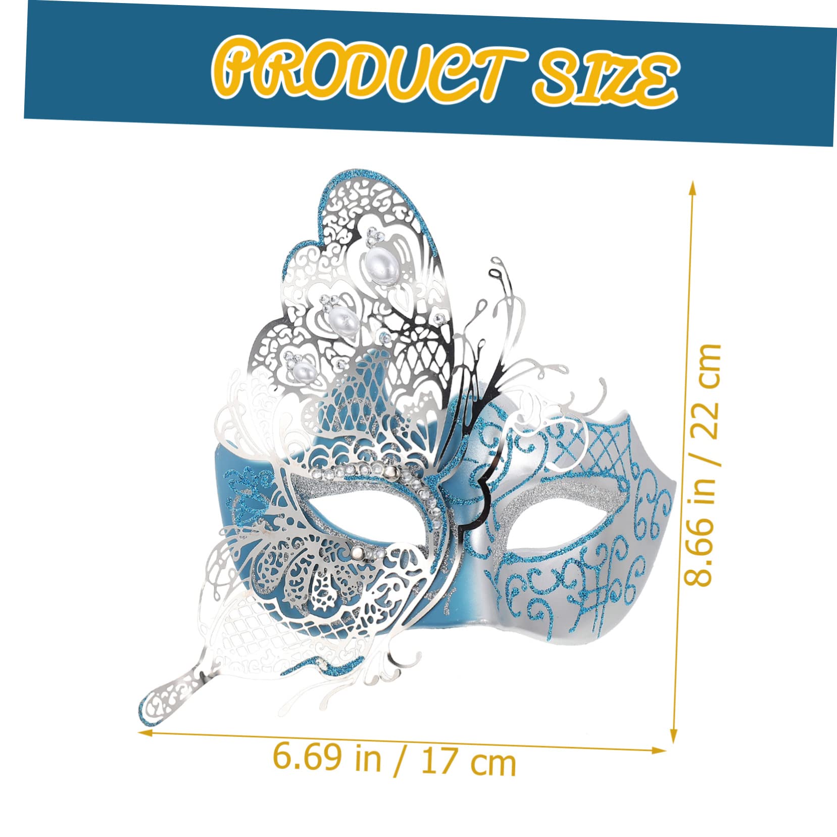 Homoyoyo Rhinestone Butterfly Masquerade Mask for Women Elegant Eye Mask for Parties Festivals and Halloween Comfortable Fit Elastic Strap Complete Your Costume Glamour