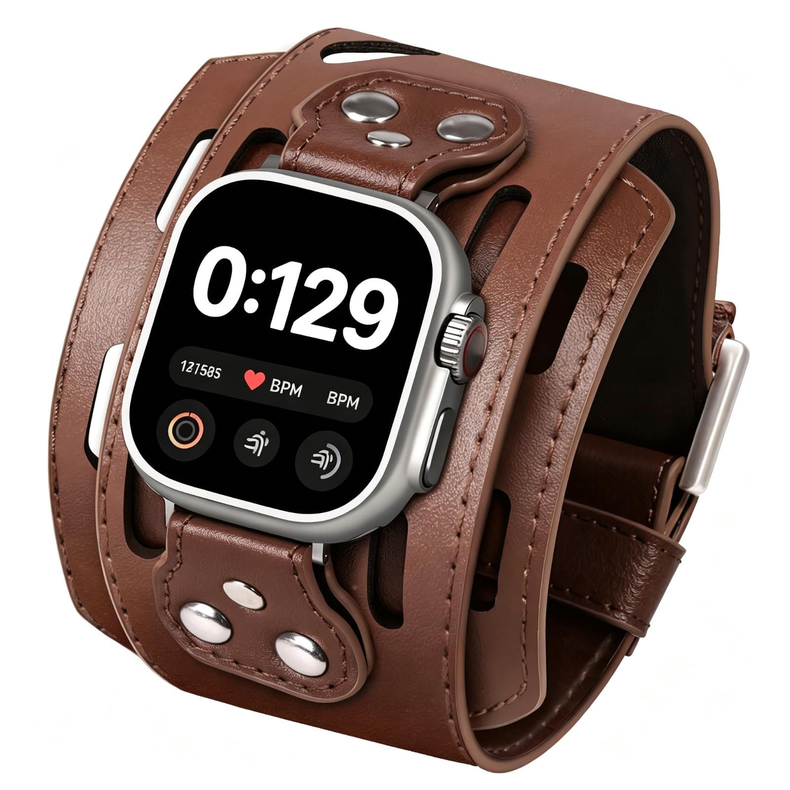 Bracciale in vera pelle per Apple Watch, unisex, per Apple Watch