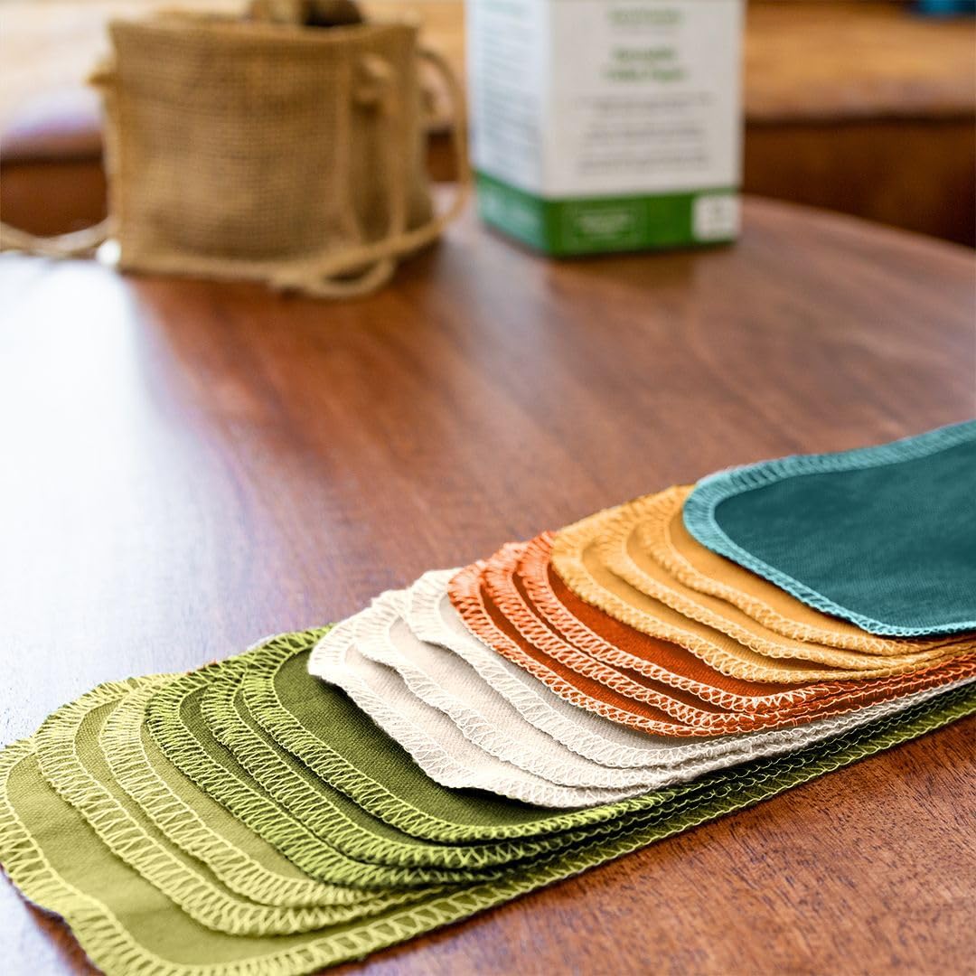 ZeroWastely 24 Reusable Toilet Paper Washable Roll - Bidet Towels Washable Toilet Paper - Cut Back & Waste Less with our Colored Super Soft, Absorbent & Re-Rollable Cloth Wipes - Jungle Edition