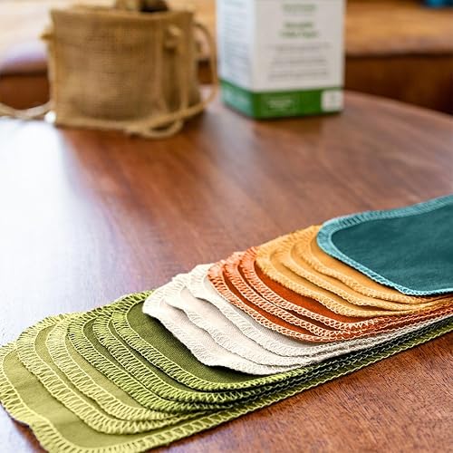 Miniatura 9 de Papel higiénico reutilizable  24 toallas reutilizables para bidé  Toallitas de tela supersuaves, absorbentes, lavables y re-enrollables  Recorta y