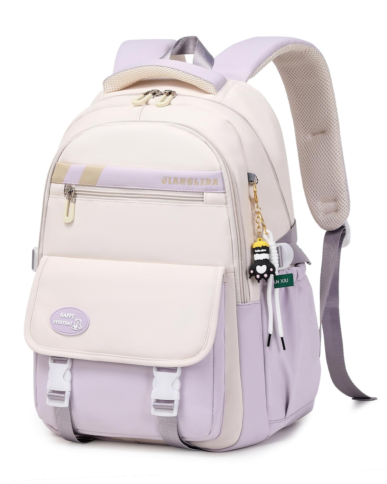 IvyH Mochila Escolar Niña Adolescentes 10-18 años Mochila Colegio Niña Casual Impermeable Ligera Gran Capacidad Bolsas Escolares para la Escuela, los Viajes o el Uso Diario, Morado