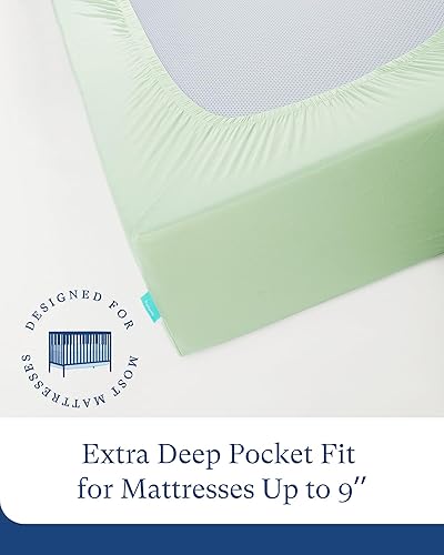 Miniatura 6 de PurComfy Sábanas de cuna supersuaves para niños y niñas, sábana bajera ajustable de viscosa de bambú de alta calidad, sábana de bebé de punto