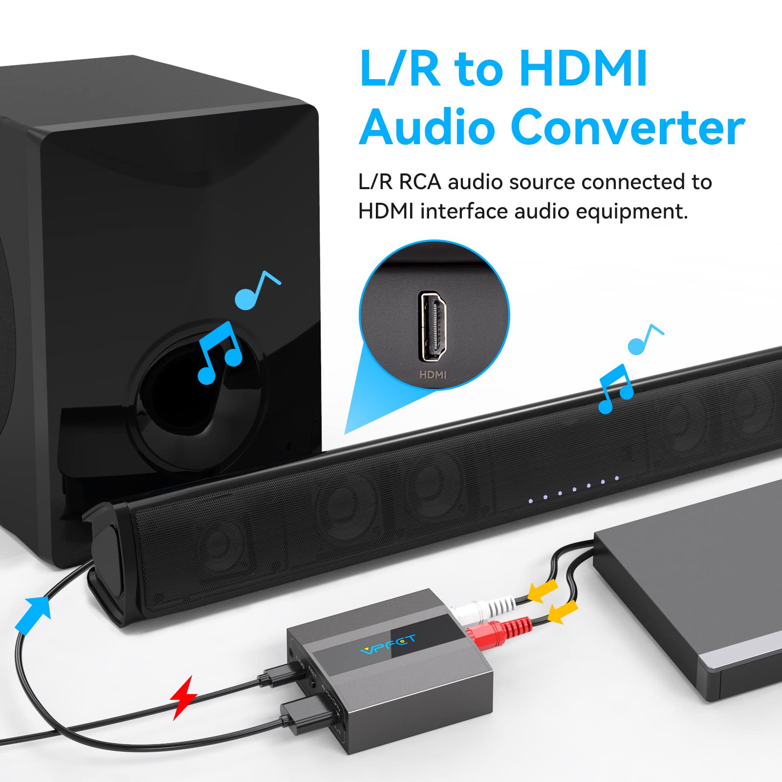 Amazon.co.jp: spswhd AUX - HDMI オーディオコンバーター