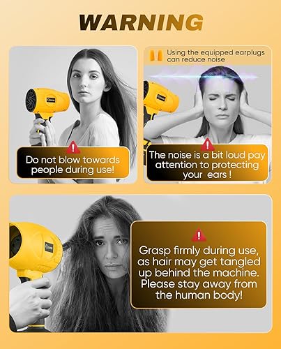 Miniatura 8 de Saker Soplador de hojas inalámbrico de mano, limpiador de polvo portátil de 180000 rpm, plumero de aire comprimido con velocidad ajustable para