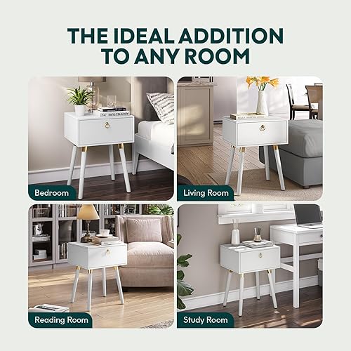 Miniatura 117 de Bme Dinkee - Base de cama de tamaño matrimonial sin cabecera, 15 pulgadas, minimalista y moderna, madera de acacia, 12 listones de madera para