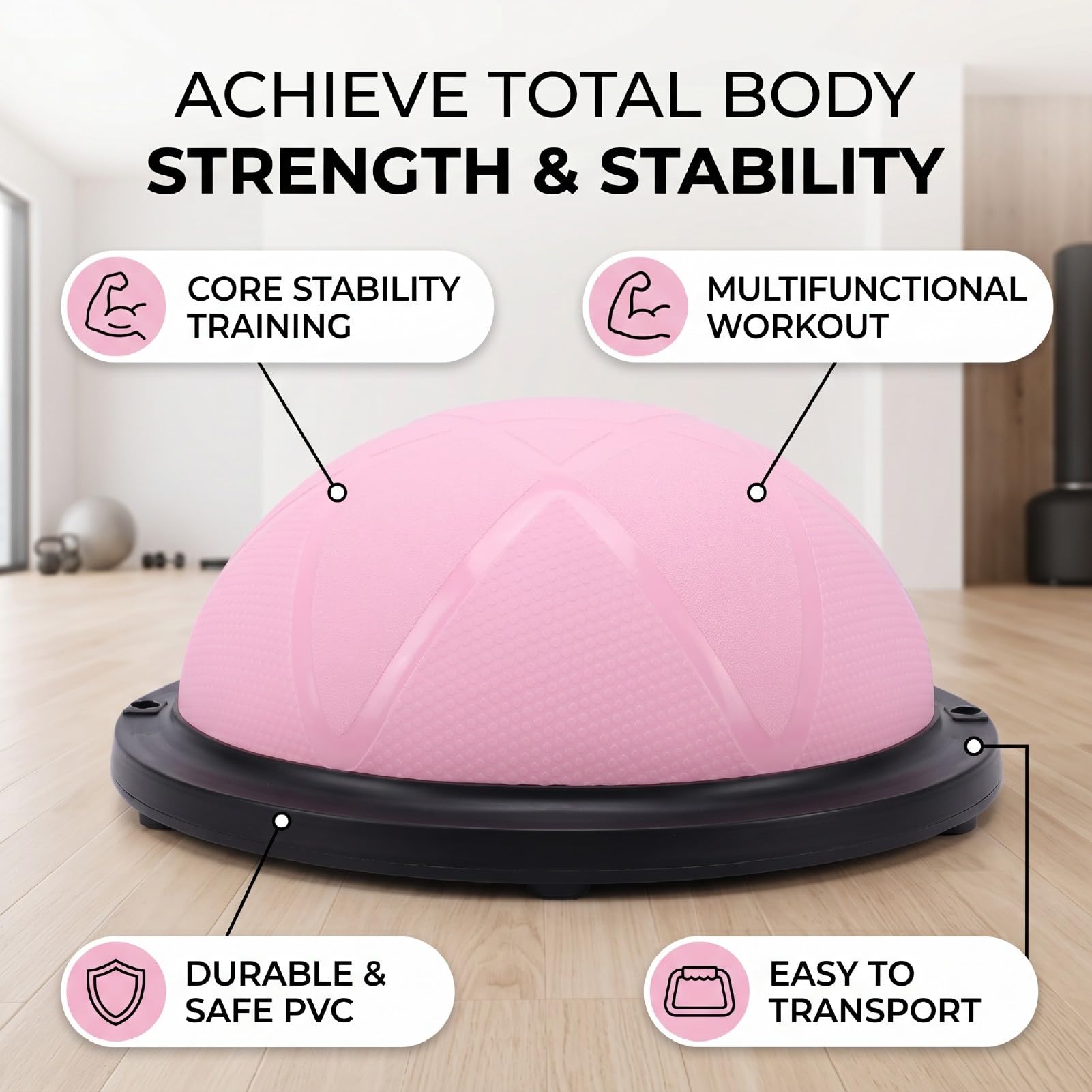 Sxhlseller Mezza Palla Pilates per l'allenamento della Forza |Cupola per