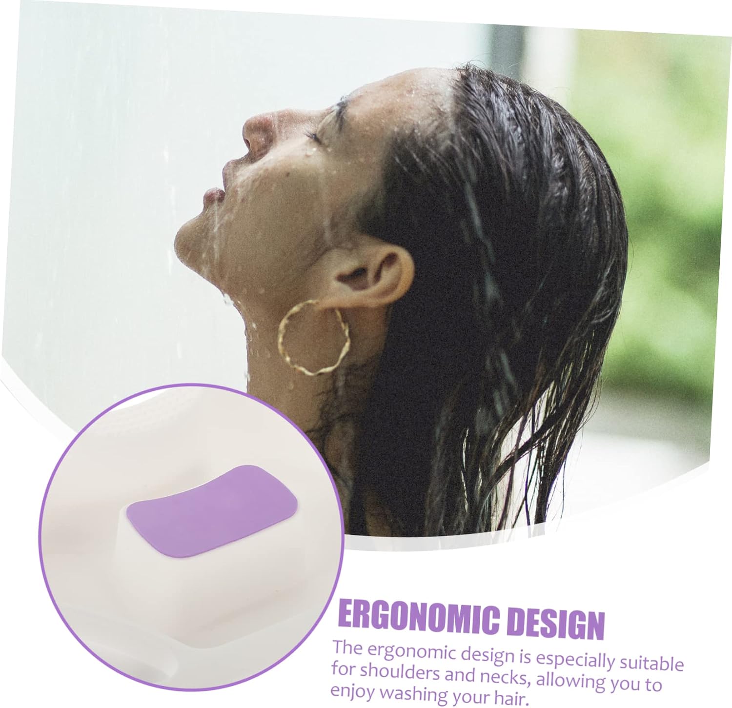 Gatuida Portable Hair Washing Basin for Bedridden Pregnant Women Elderly Convenient Shampoo Tray Neck Rest for Easy Hair Care Hospital Use