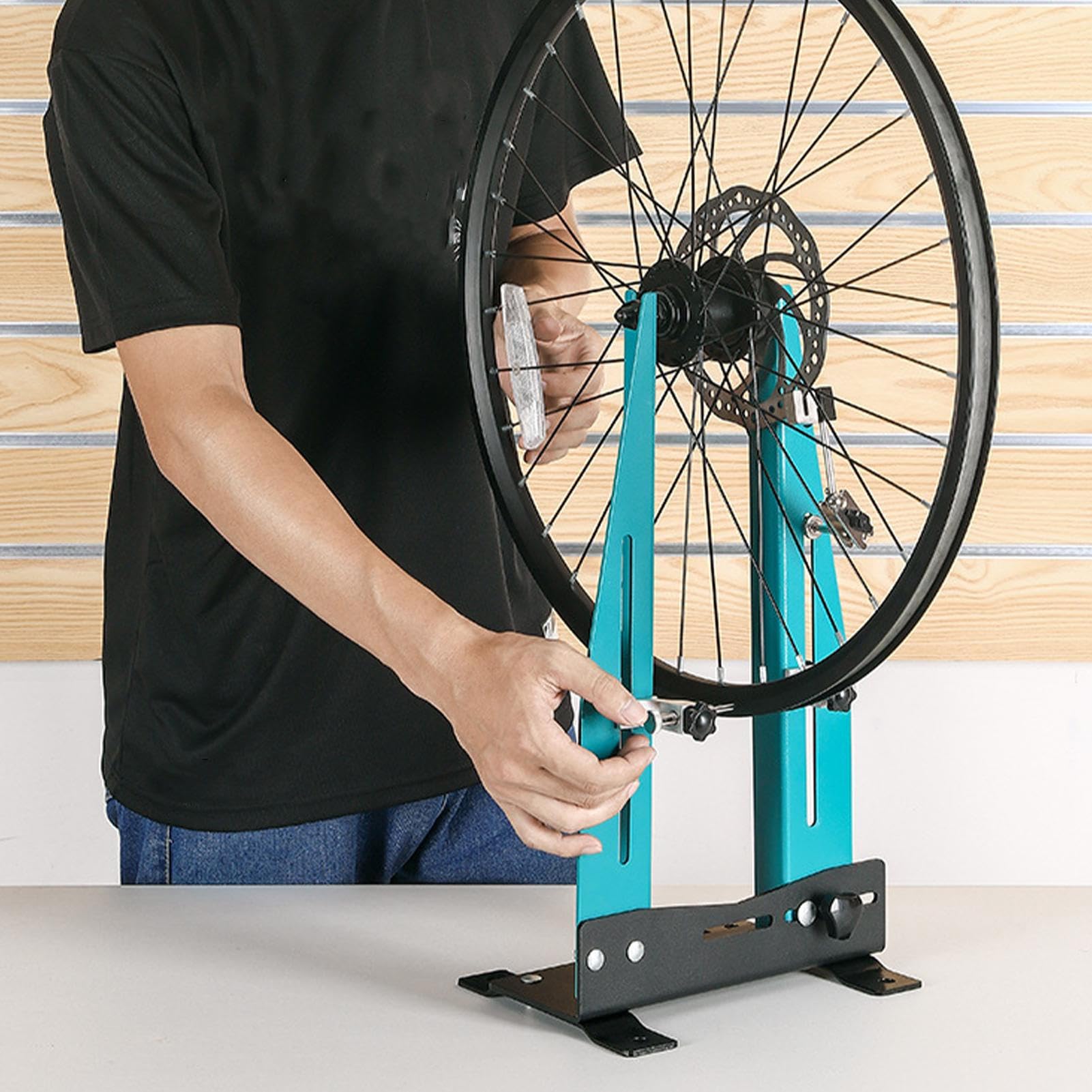 Soporte de llanta ajustable, herramienta de alineación de de bicicleta | soporte flexible para mantenimiento, grandes herramientas para maletero de llanta con llaves de radios libres y resistente