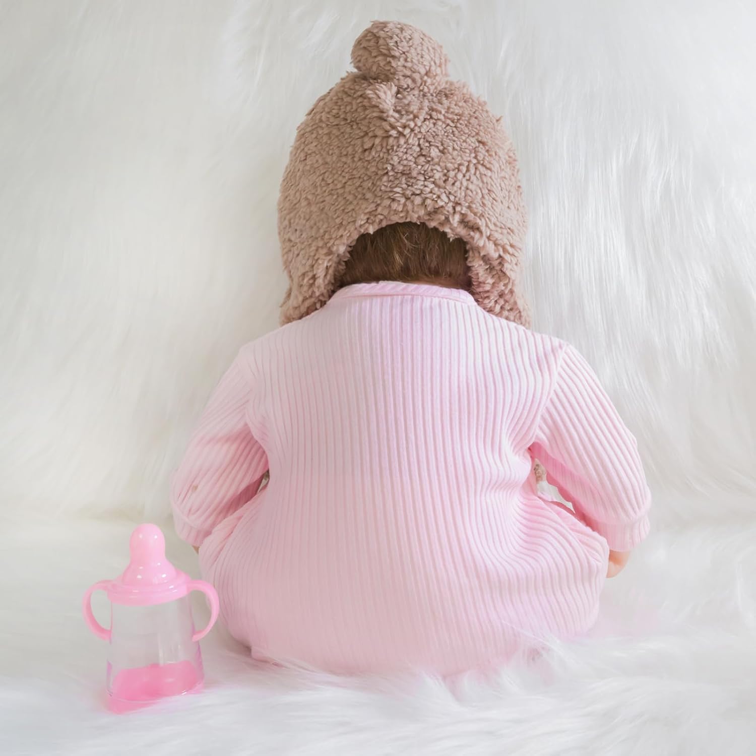 ENADOLL Realistic Reborn Baby Doll - 16 inches Real Life Newborn Baby Dolls, Adorable Lifelike Babies, Weighted Reborn Toddler Gifts Set for Kids Grandma (Pink Twin Girl)