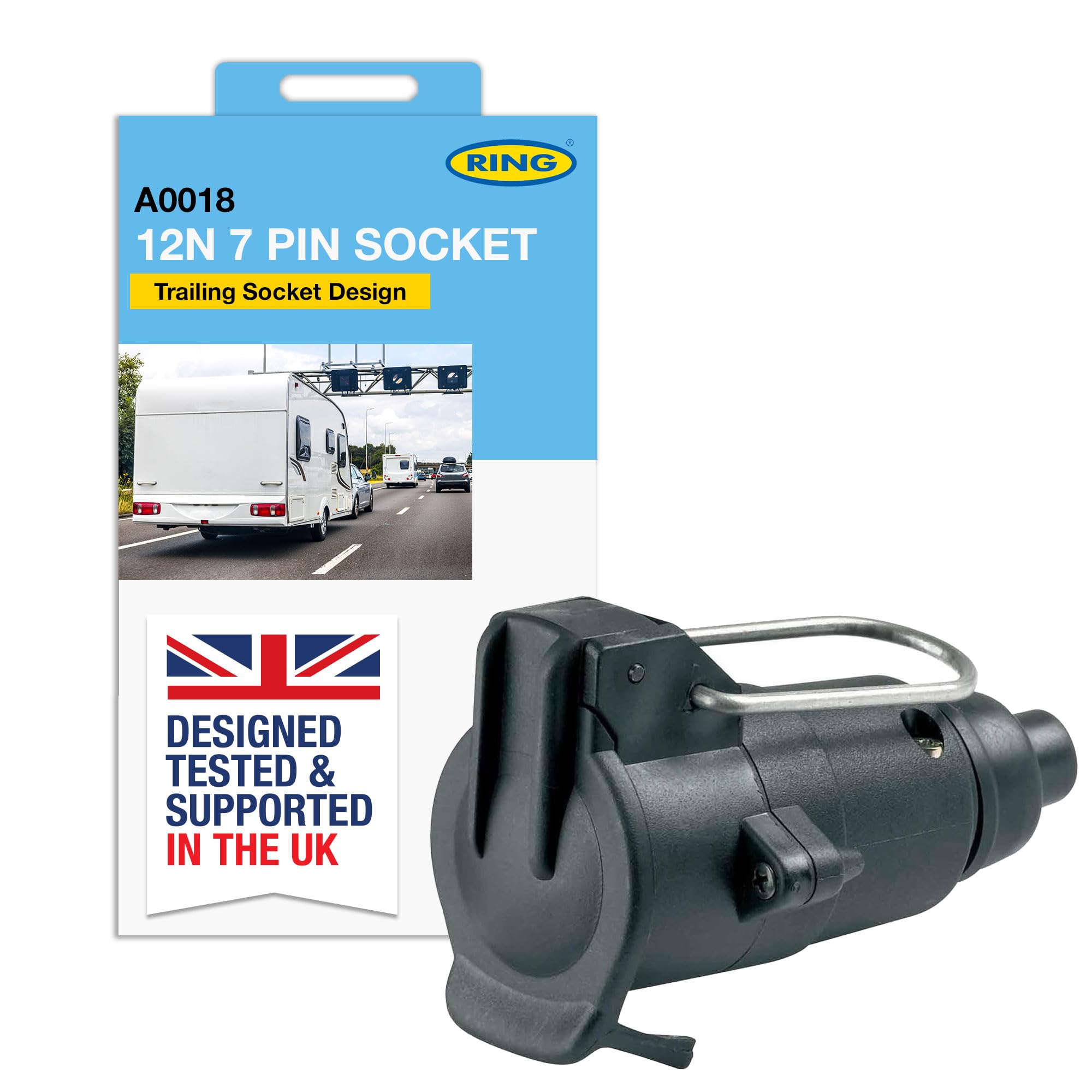 RING 12N 7 Pin Plastic Trailing Socket for Towing Electrics