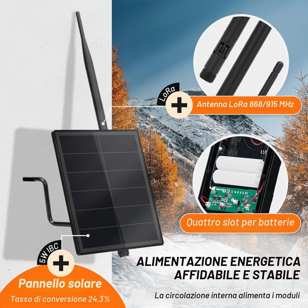 Kit pannello solare D5-1A 5W con controller batteria per Heltec V3 ESP32 LoRa modulo per fai da te Meshtastic Meshcore LoRa Node Kit da 868MHz