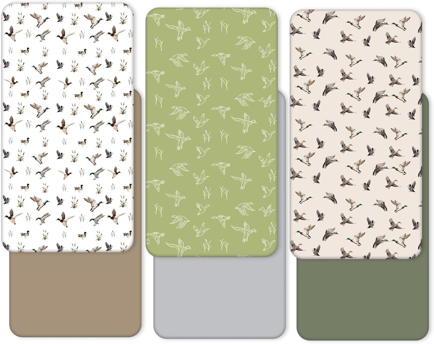 52"x 28" Mallard Duck Baby Crib Fitted Sheet for Boys Girls Standard Crib and Toddler Mattress Soft Stretchy Breathable Safe Snug Fitted Changing Mat Sheets