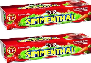 18x SIMMENTHAL Rindfleisch in Aspik 70g 100% Italienisch Fleisch Aspikfleisch