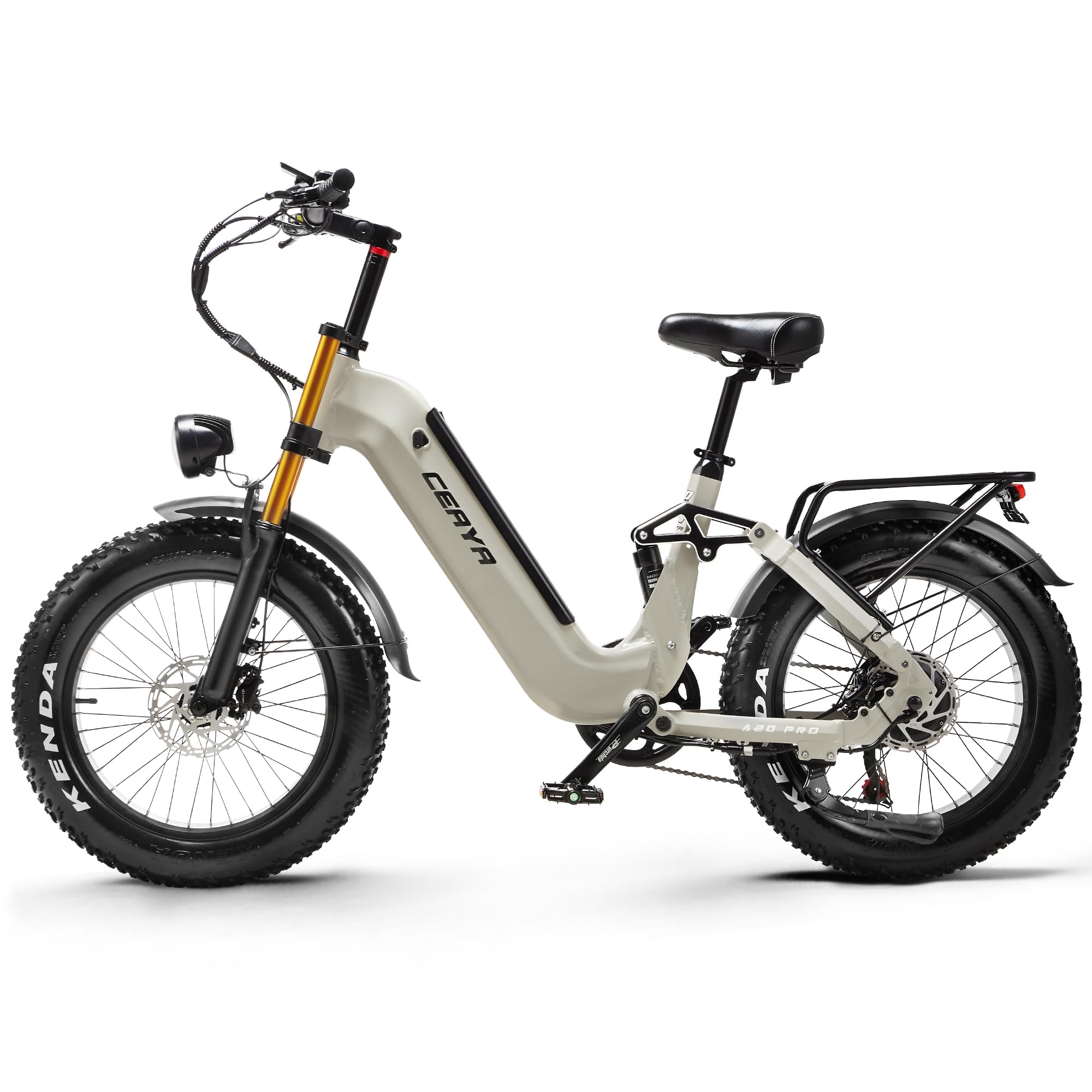 E Bike Herren Damen Elektrofahrrader E-Bike 20 Zoll mit 48V20AH Akku,7 Gang,Doppel federung Doppelscheibenbremse,Fat e Bike