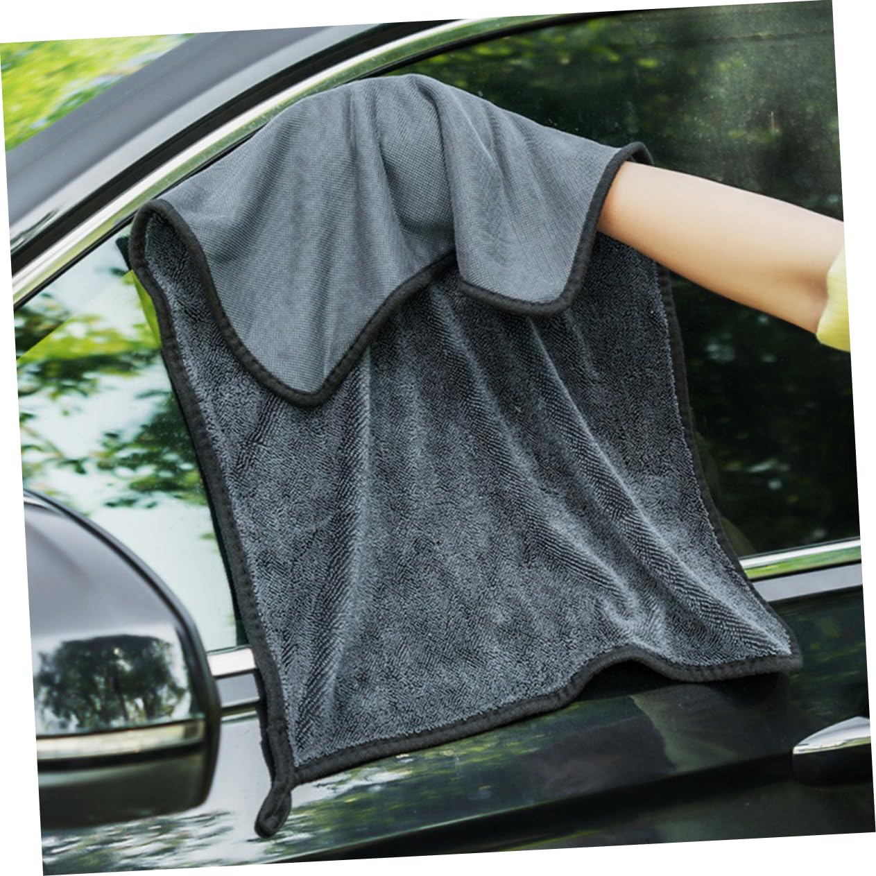 Panno Auto in Microfibra per Lavaggio e Asciugatura 60x160 Cm | Morbido, senza Residui D’acqua, Formato Extra Grande e Spesso, Lato Velluto Singolo
