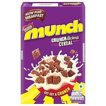 Nestlé Munch Crunchilicious Cereal | Get Set & Crunch | Breakfast Cereal | 300g Chocolate Flavour - image, photos