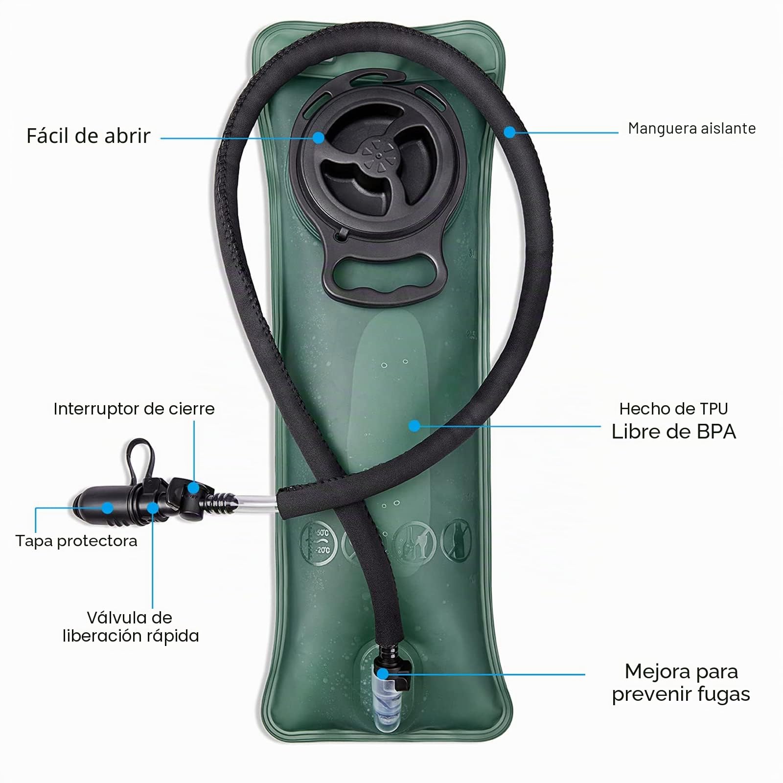 G4Free - Bolsa de hidratación de 22 L, Mochila de Carreras con nivelación de vejiga de Agua de 3 L, para Bicicleta de montaña, Senderismo, Alpinismo Camping