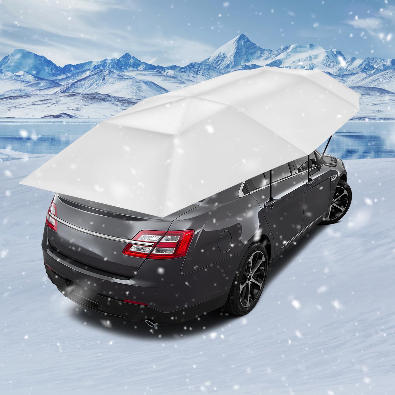 Tente de Toit pour Voiture Pare Soleil de Voiture Semi-Automatique | Pare-Soleil Télescopique à Isolation abri d'auto mobile plié, auvent de protection automobile parasol extérieur, 4,6 x 2,3 m