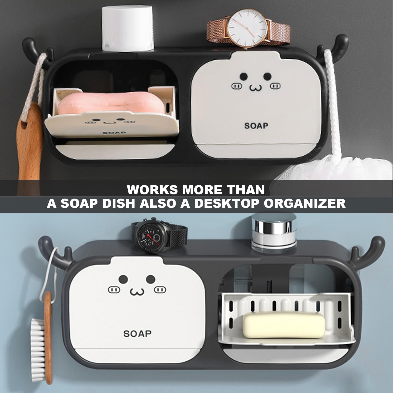 Wall Soap Dish Holder,Wall Mounted Soap Case Box - Image 2