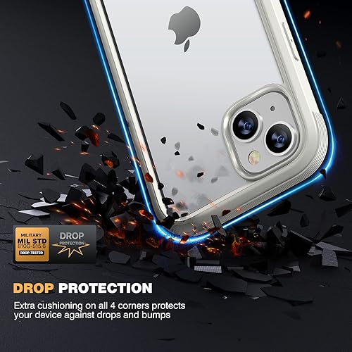 Miniatura 1075 de Diaclara - Funda diseñada para iPhone 14 Pro Max, resistente, de cuerpo completo, con protector de pantalla sensible al tacto y antiarañazos + Blanco