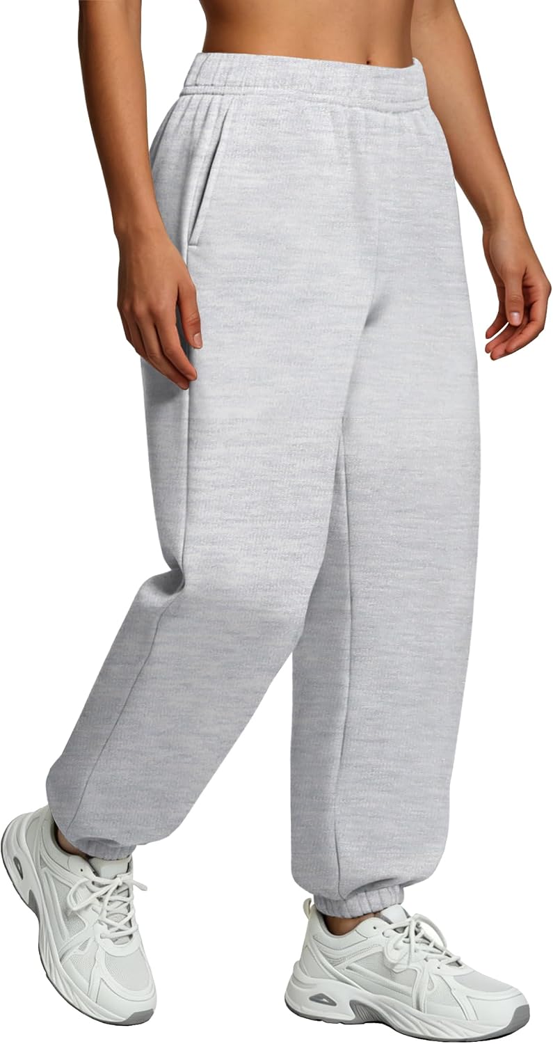 Women's Sweatpants, Oversized Fit, Midweight.Women with Pockets Drawstring Sweatpants for Lounge