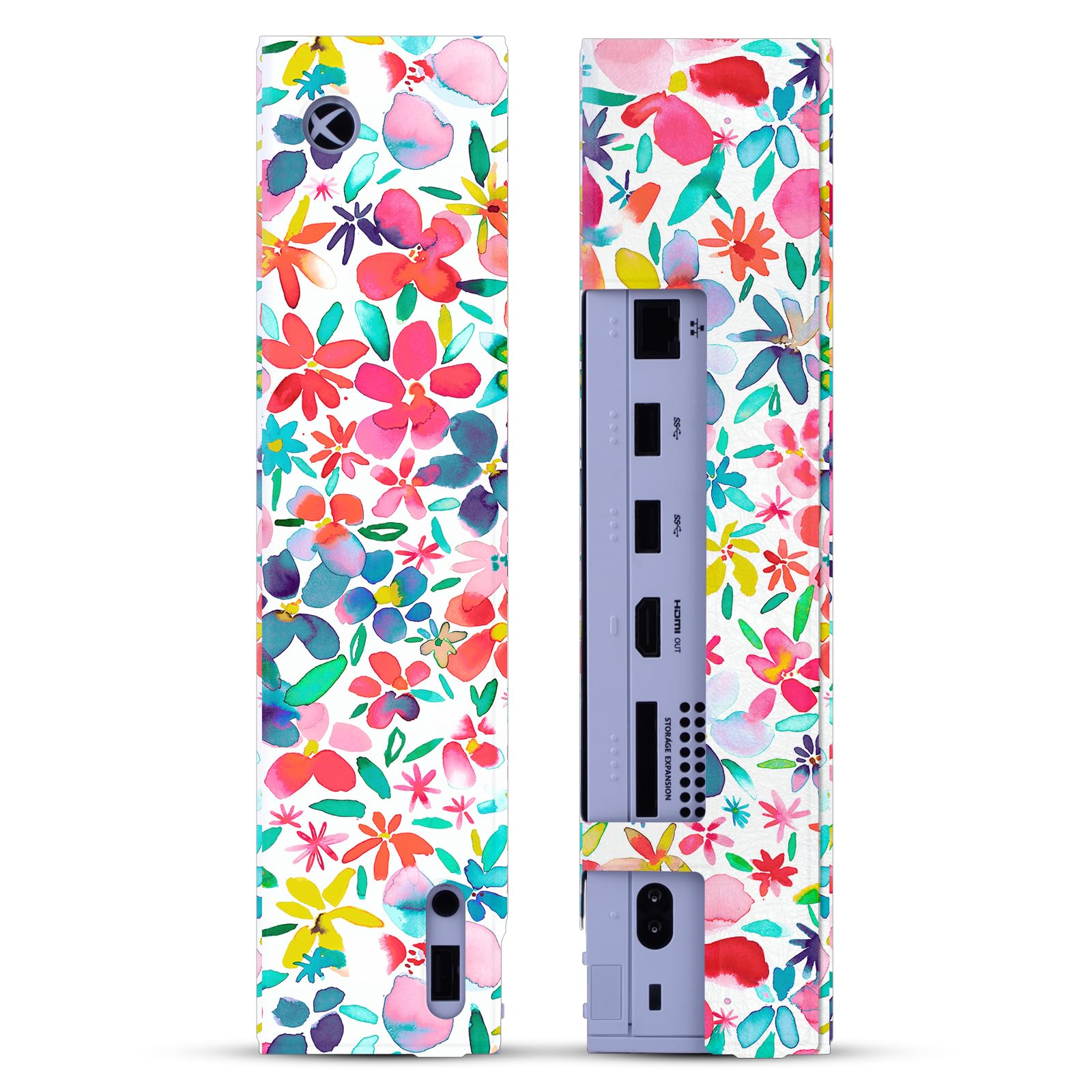Head Case Designs Sous Licence Officielle Ninola Printemps de pétales colorés Mix Art Enveloppement De Console De Jeu Et Skins Pour Manette compatible avec Xbox Series S Console & Controller Bundle