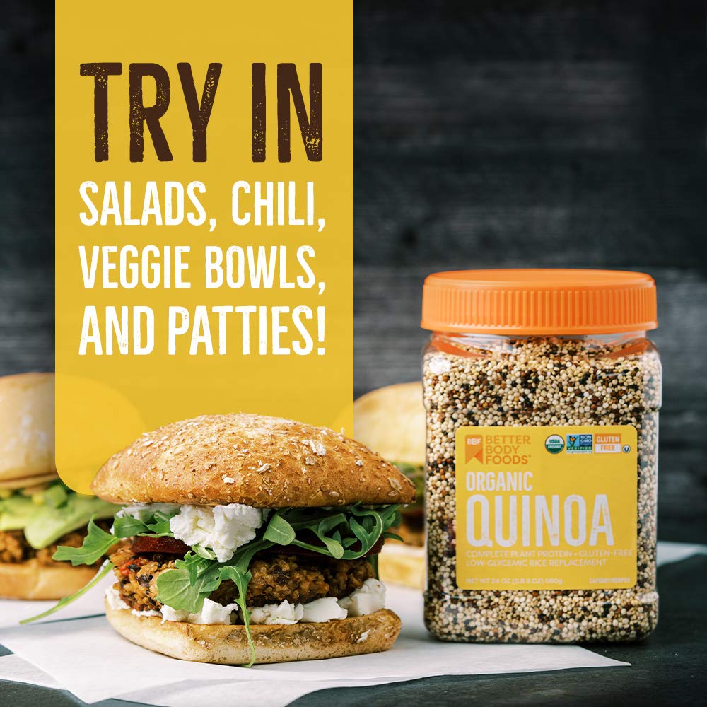 BetterBody Foods Organic Quinoa, Vegan, Complete plant protein, gluten