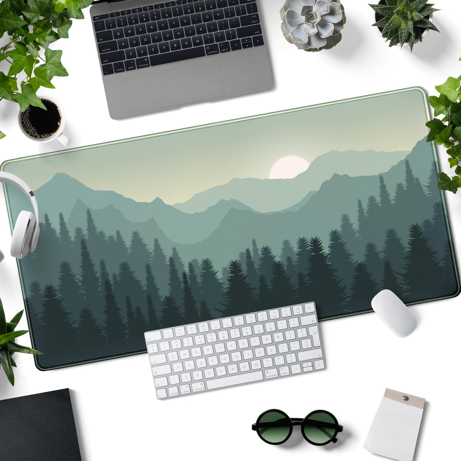 ZTHLL XXL Gaming-Mauspad – 90x40 Cm, Leopardenmuster Mit Glitzer, Rutschfeste Unterseite, Genähte Kanten
