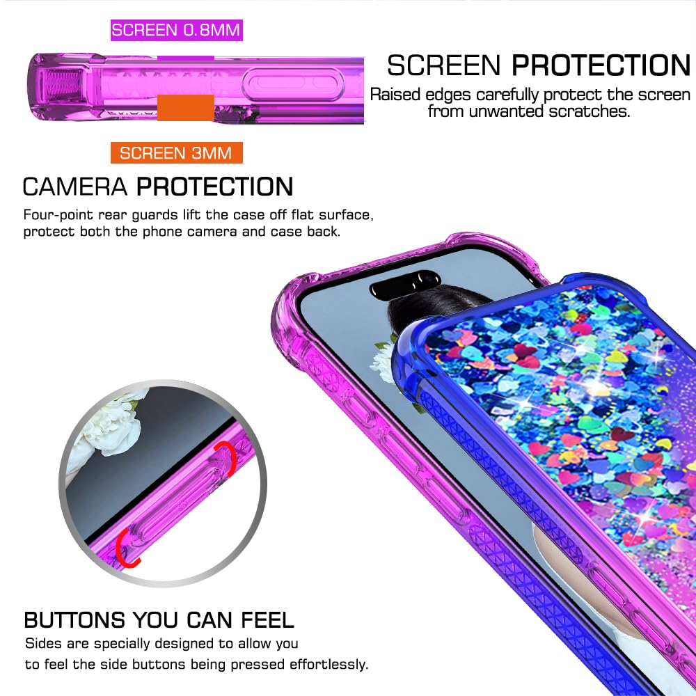 LeYi Cover per Samsung A15 5G con Vetro Temperato [2 Pack],Custodia