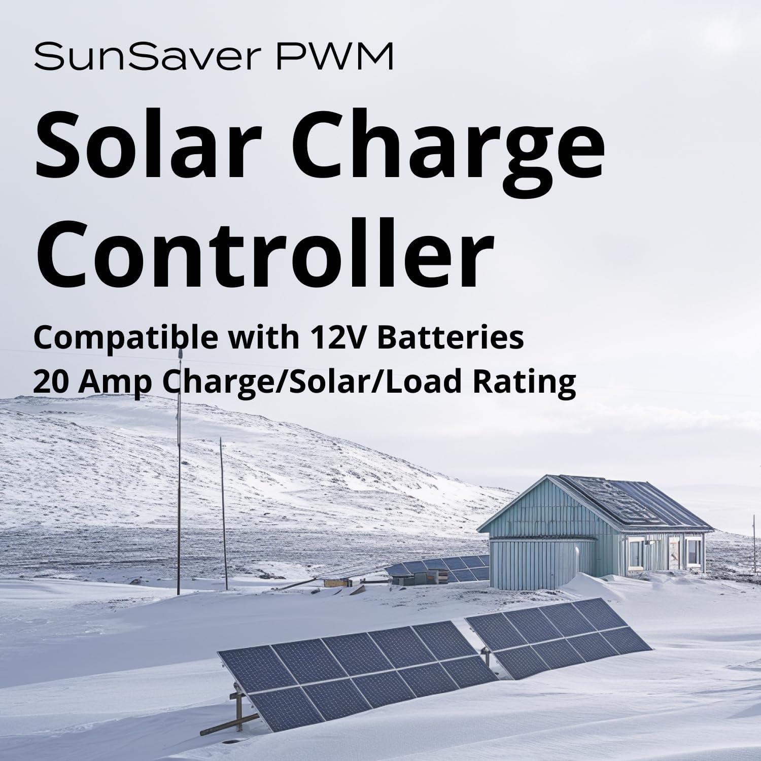 Morningstar SunSaver 20A PWM Solar Charge Controller (SS-20L-12V) - Solar Panel Regulator for 12V Batteries, Four Stage Battery Charging, LVD, HazLoc Rated, Low Noise, 5 Year WTY - Designed in the USA