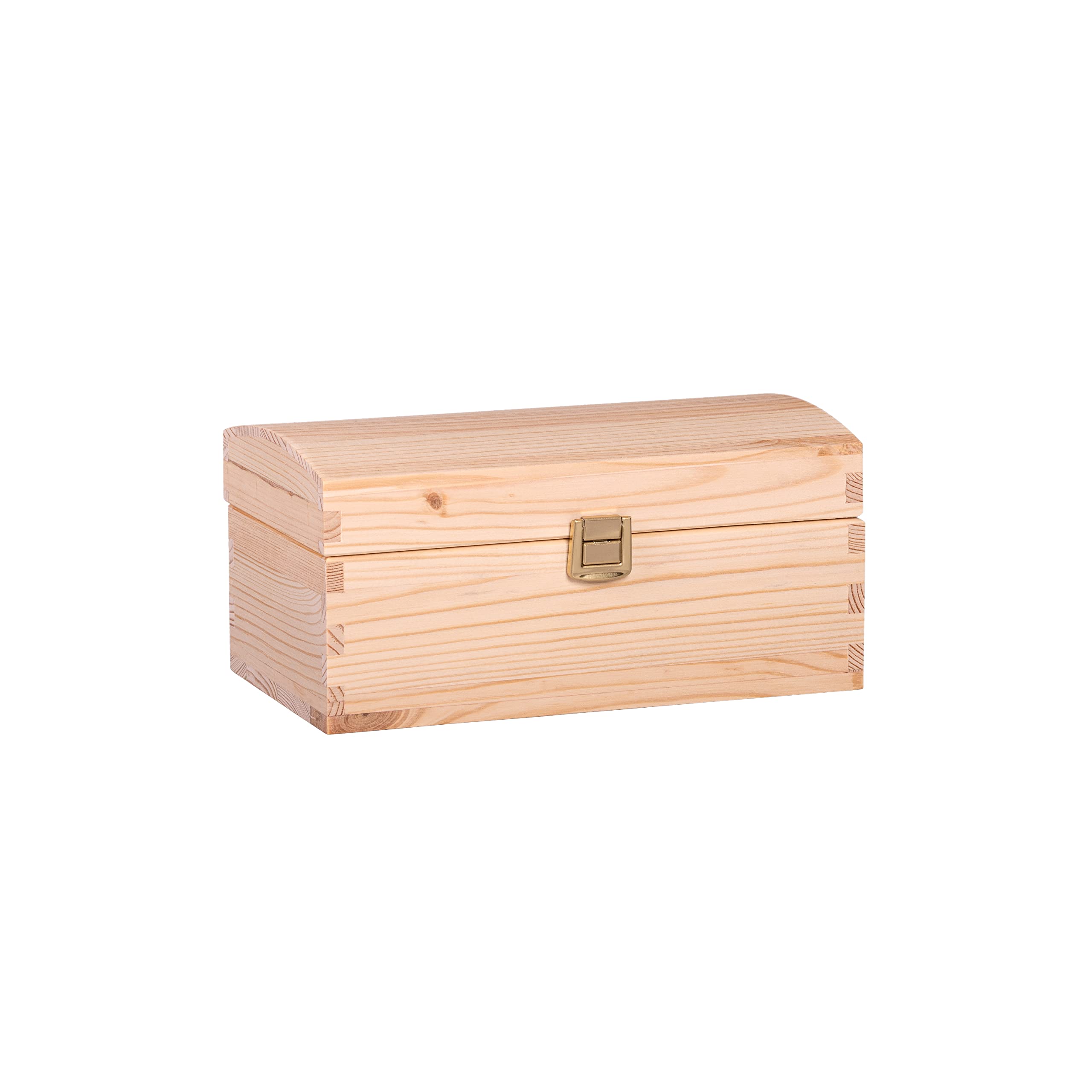 Decocraft Natural Unfinished Wood Box For Storage, Decoration, Organisation, Large Wooden Craftsmanship, Rustic Home Decor, Keepsake, Chest 22,5 X 13 X 11 Cm.