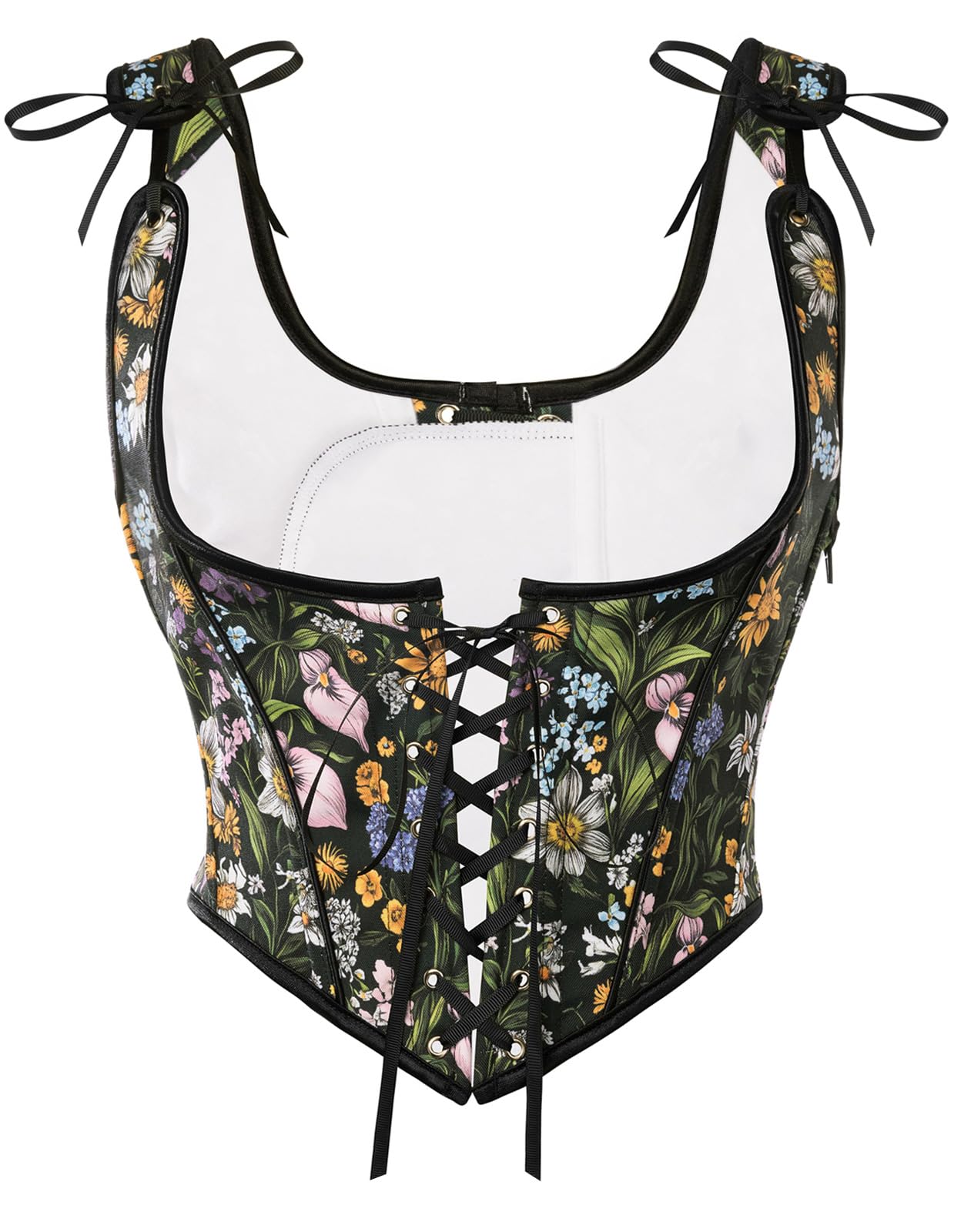 scarlet darkness Corset Tops for Women Underbust Floral Print Vintage Bustier Top-picture-25