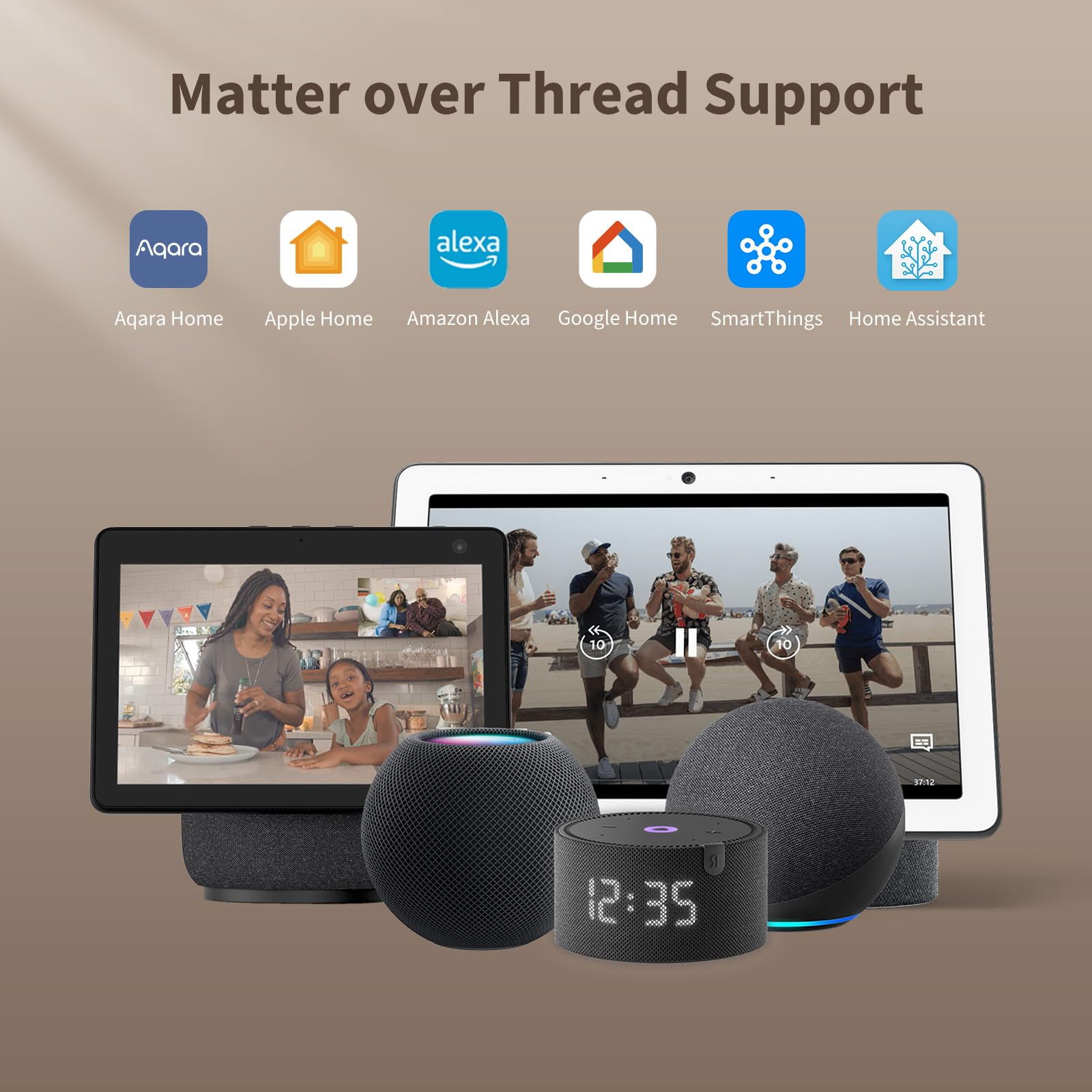 Aqara Cerradura Inteligente U200 Lite, Matter over Thread, Modo Silencioso, Bloqueo Automático, Acceso Remoto, Batería Recargable, Compatible con Apple Home, Alexa, Blanco