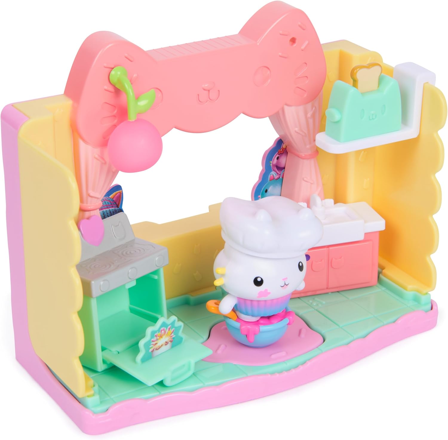 Gabby's Dollhouse The Movie, Cakey's Sparkling Cupcake Cooker, Figure Dollhouse Accessories, Toys for Girls Ages 3 and Up (Spin Master 6074281)