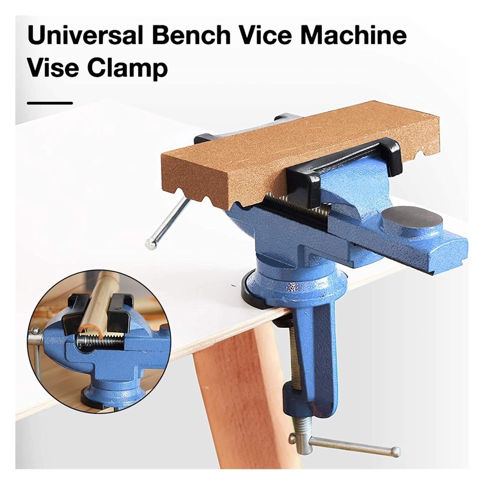 Étau De Table 2 Pouces, Pince Sur Établi, Base Rotative À 360 Degrés, Travail Du Bois Réglable Structure Précise Utilisation Polyvalente