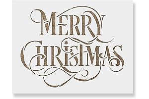 Merry Christmas Stencil - Merry Christmas, Merry Xmas Stencil, Holiday Stencil, Large Stencils, Christmas Stencils