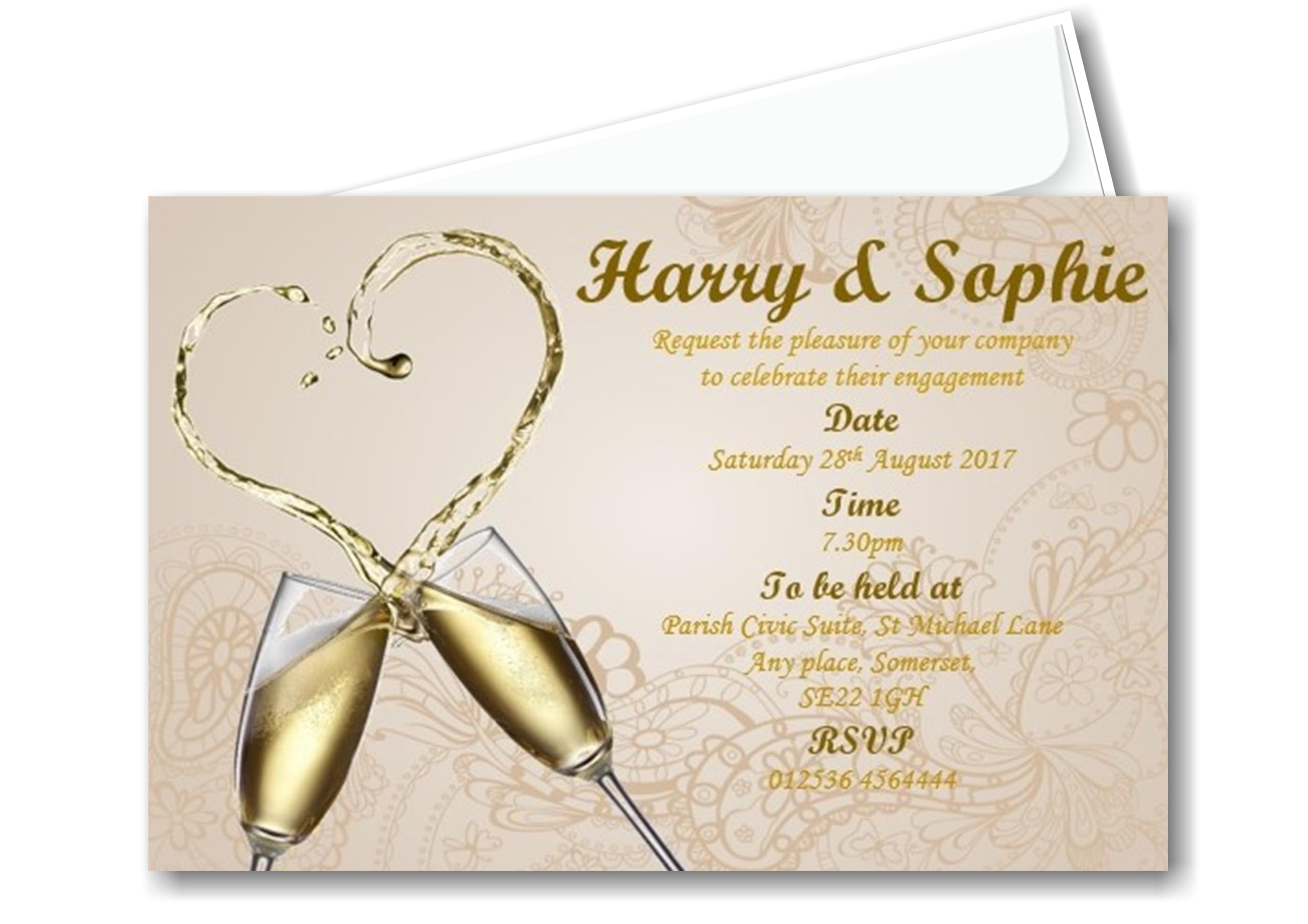 Bespoke Candy Delights 50 Personalised Engagement Party Invites - Invitations E6