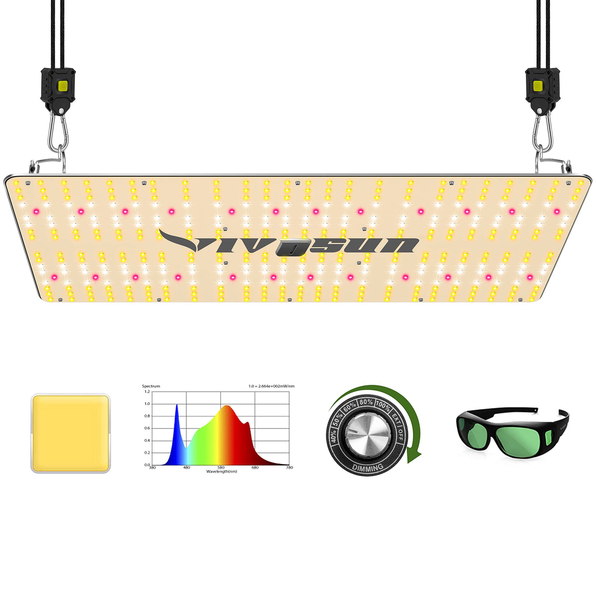 VIVOSUN Latest VS2000 LED Grow Light with Samsung LM301H Diodes & Brand
