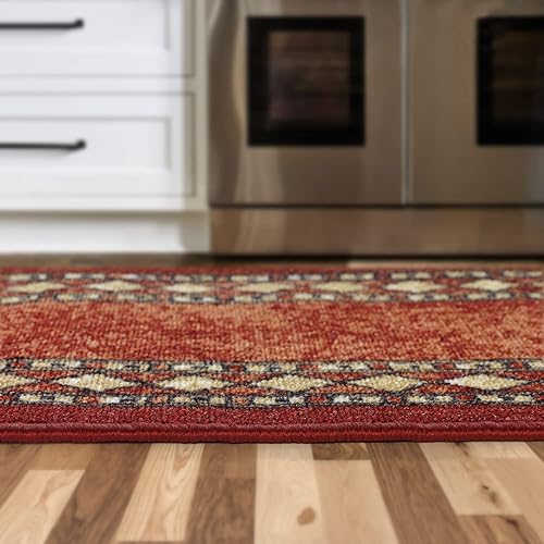 Miniatura 298 de Antep Rugs Alfombras modernas con bordes de 2 x 7 pies antideslizantes (antideslizante) de perfil bajo con parte trasera de goma para interiores