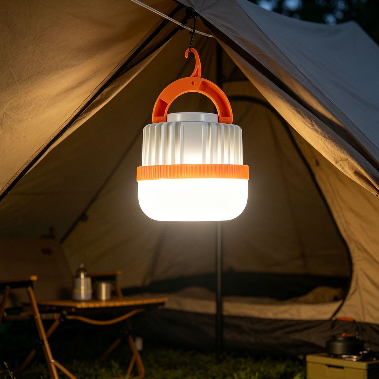 LED retrattile Lampada di emergenza IP65 Impermeabile Ricaricabile per Outdoor Campeggio Tenda Inverno 3 Modalità di Illuminazione
