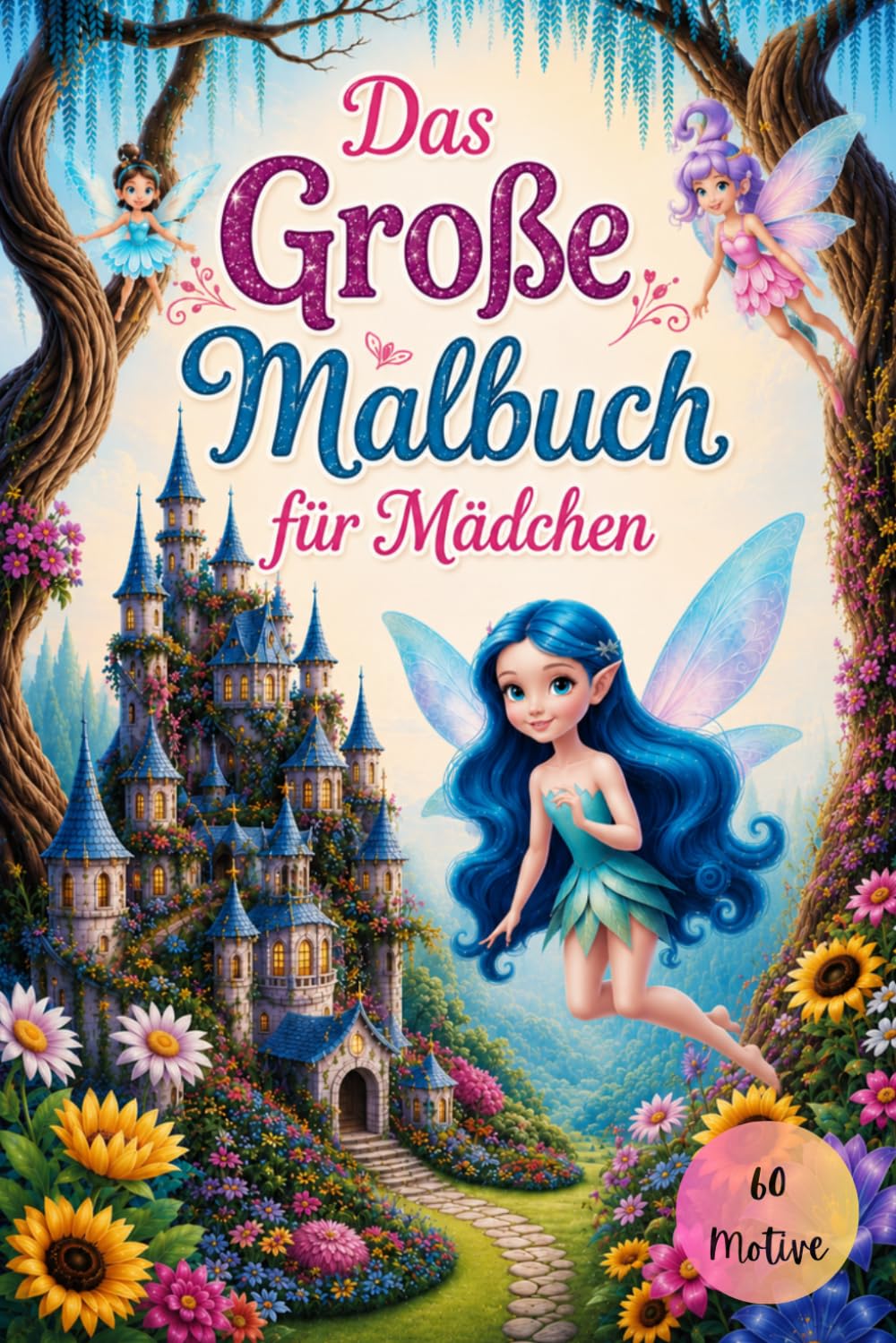 Das Große Malbuch für Mädchen: Feen Malbuch – Magische und entspannende Motive für Kinder, Jugendliche und Erwachsene
