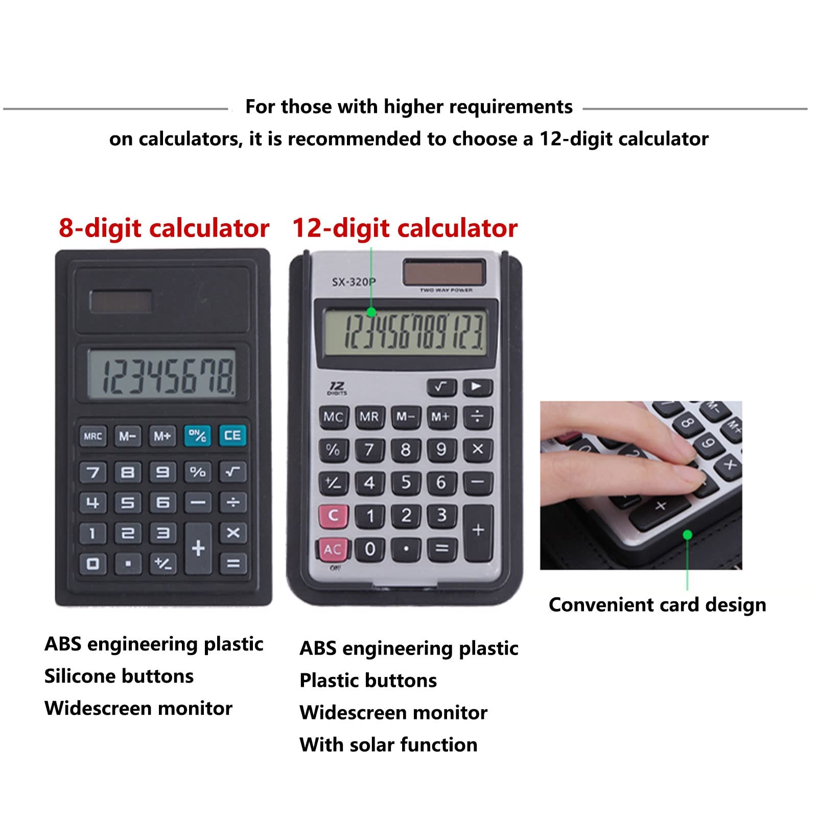Portfoliomappe A4, 4-Ringbuch Businessmappe Konferenz- und Präsentationsmappe for Dokumente Präsentationsmappen Visitenkarten(Blue,12digit Calculator)