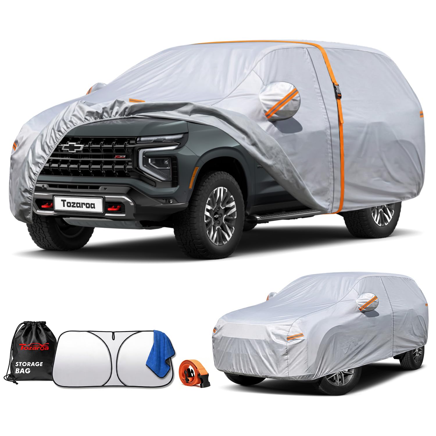 Car Cover Waterproof All-Weather,Heavy-Duty Outdoor Full Exterior Automobiles Sedan/Coupe (Length 186-193 inch) with Windshield Sun Shade Universal Fit Ford Mustang,Chevy Camaro/Corvette etc — view 21