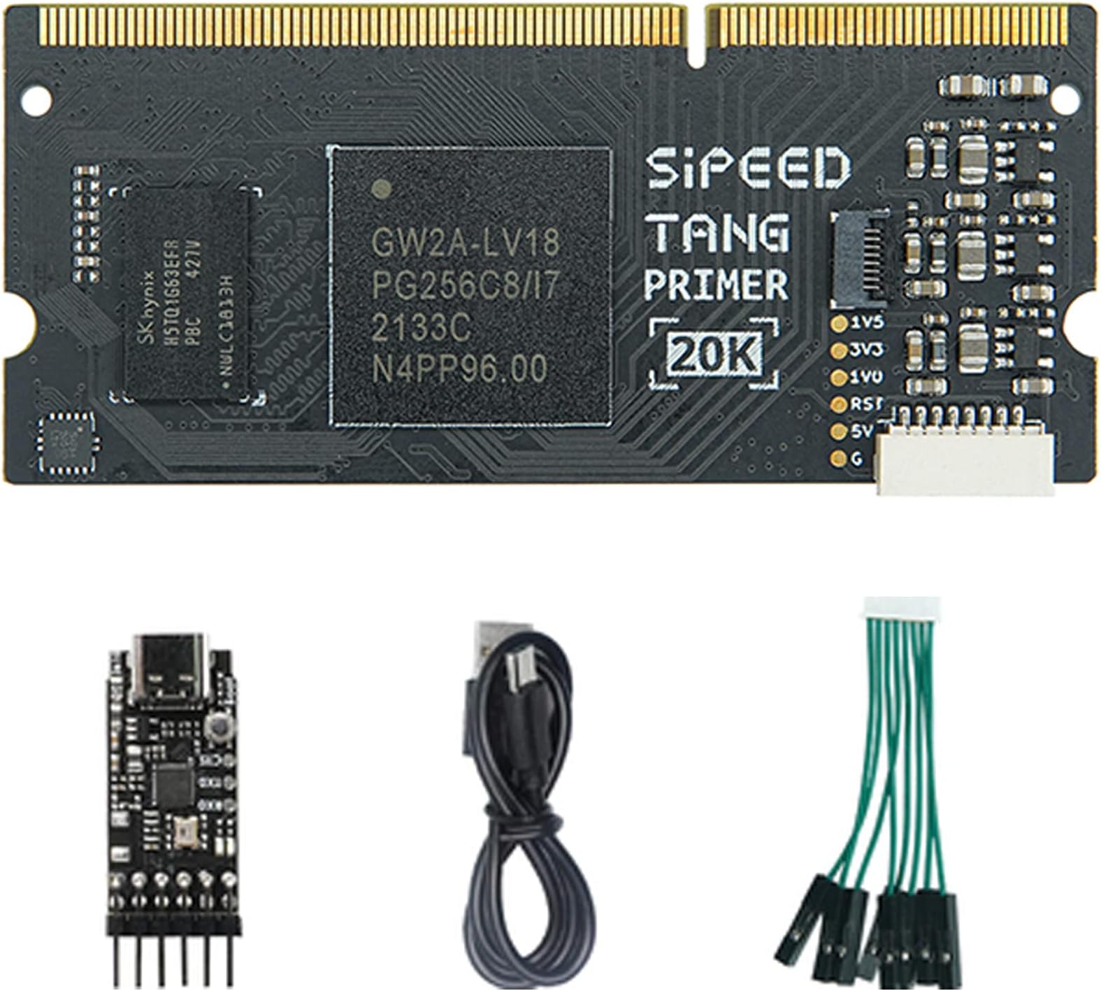 MiiElAOD Sipeed Tang Primer 20K Gowin GW2A FPGA GoAI Core Board Minimum System (20K Core Board Kit)