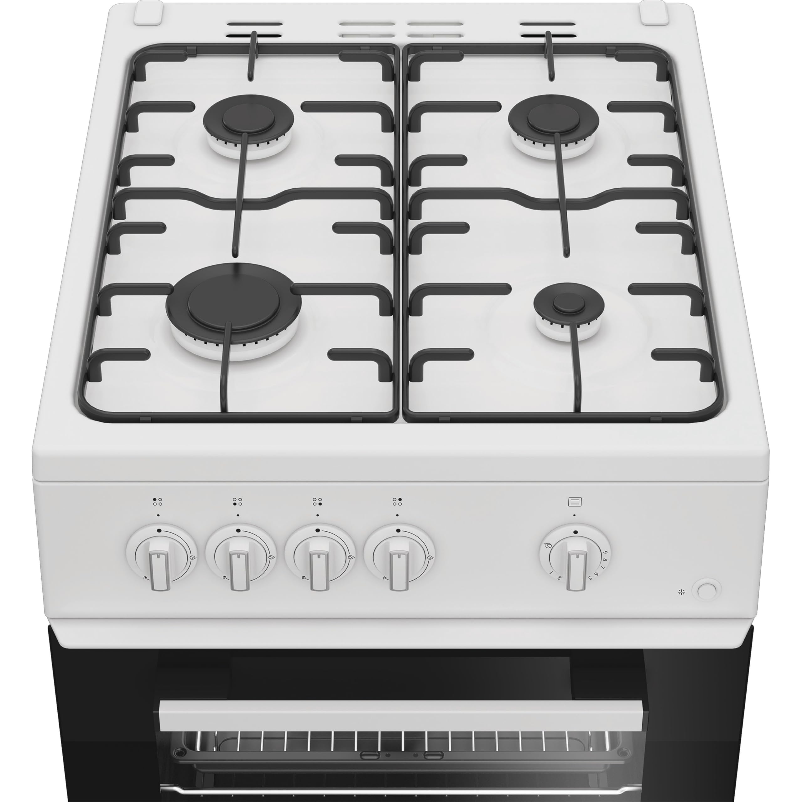 Indesit I5G1KMW 50cm wide Single Oven Gas Cooker - White - A/A Rated — view 5
