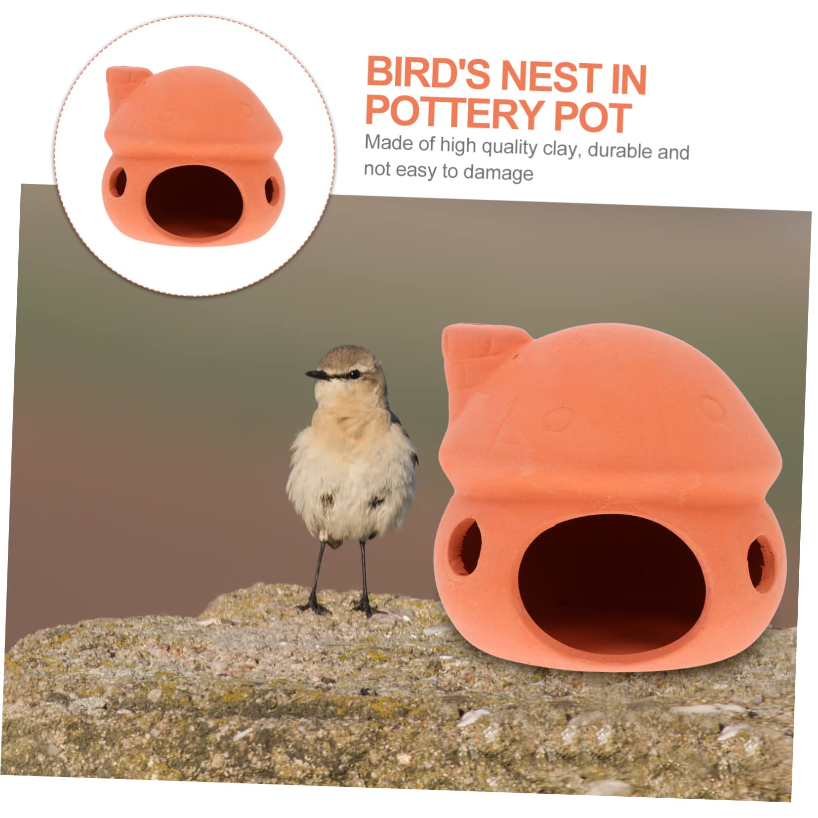 FONDOTIN 1Pc Creative Bird Nest Chocolate Breeding Nest for Parrots and Sparrows Indoor Outdoor Use Easy Installation for Natural Nesting Behavior