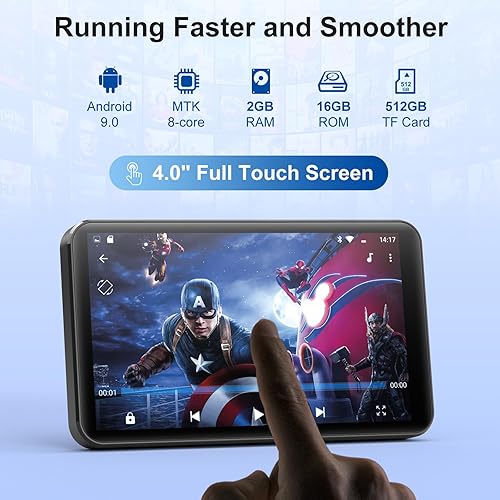 Miniatura 2 de Reproductor de MP3 con Bluetooth y WiFi, reproductor de música MECHEN MP3 y MP4 con Spotify, Tienda Music, Deezer, Audible, Navegador, Reproductor