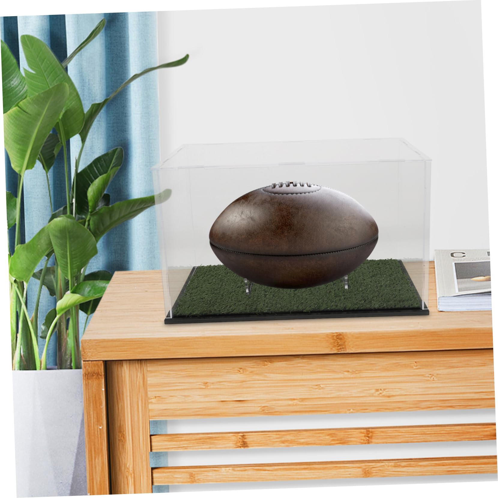 VALICLUD Caja De Rugby Soporte Multiusos Vitrina Acrílica para Balones De Fútbol