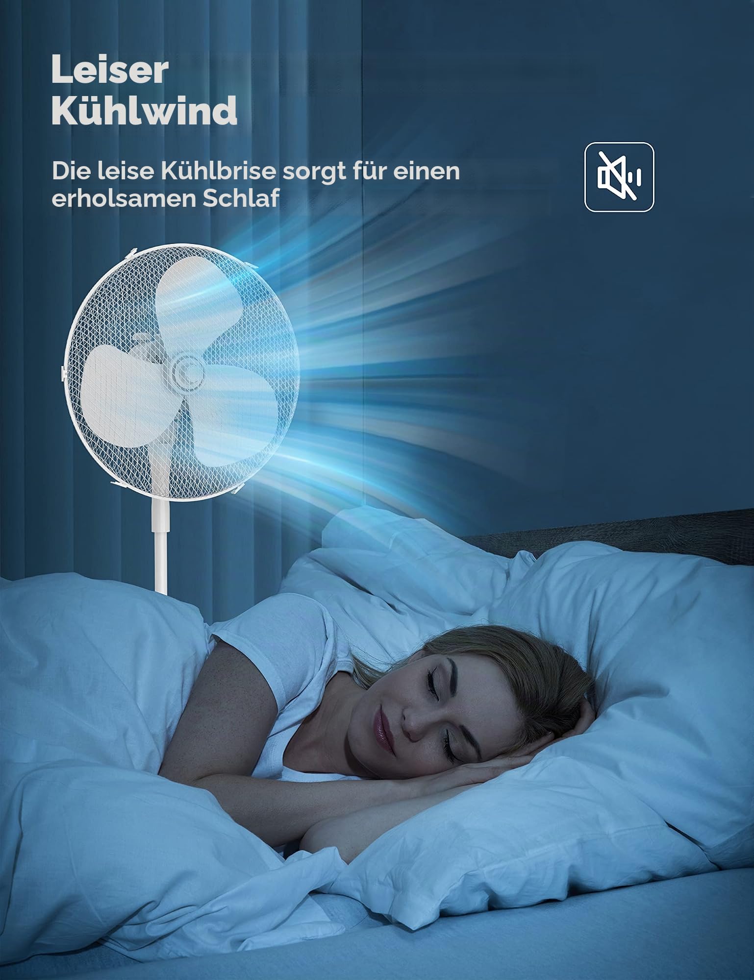 ALL SHOP - Midea FS40-20M Stand Fan 3000 verstellbarer Ventilator D.40 cm